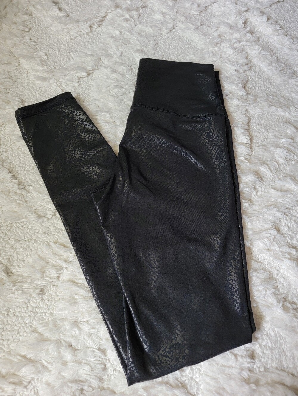 Sz. S Long Black Animal Print Legging